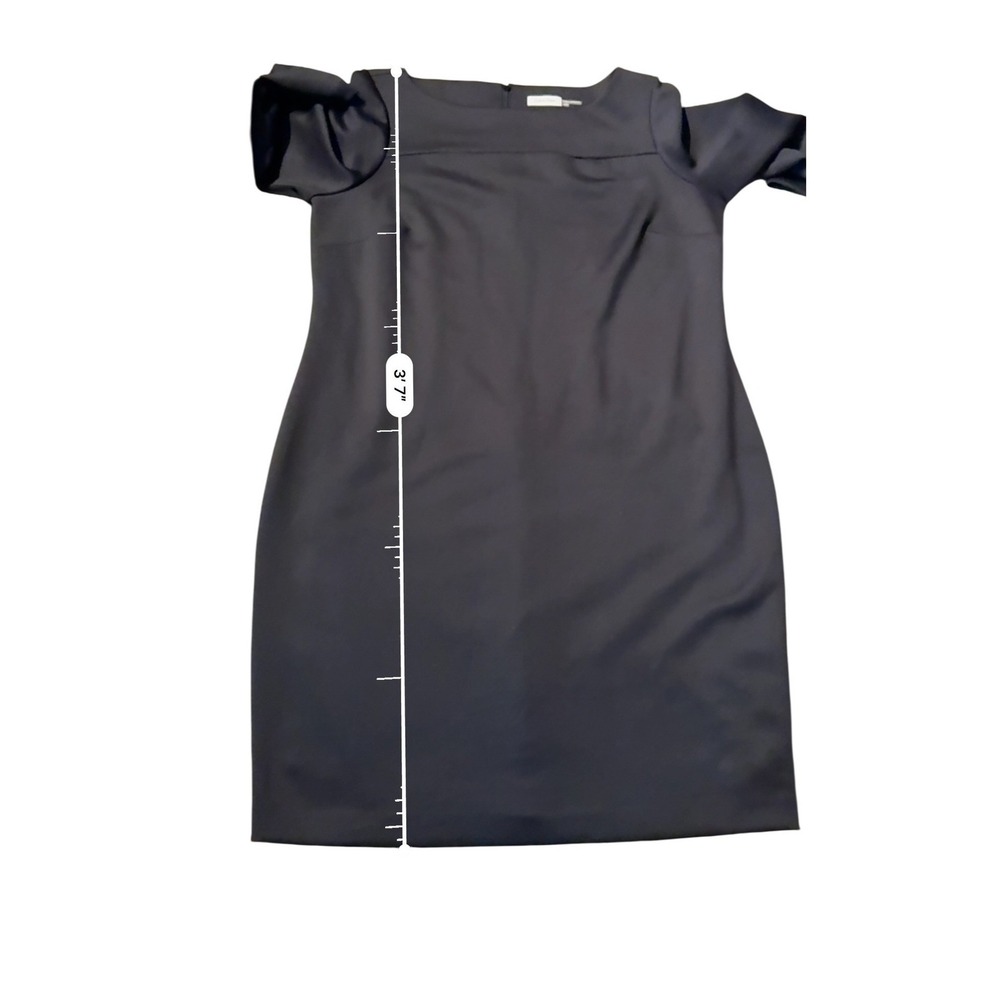 Calvin Klein Women's Black Sheath Dress 18W 3/4 Sleeve Cutout Neckline‎ - Picture 6 of 6